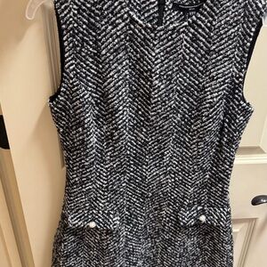 Black and White Tweed Dress